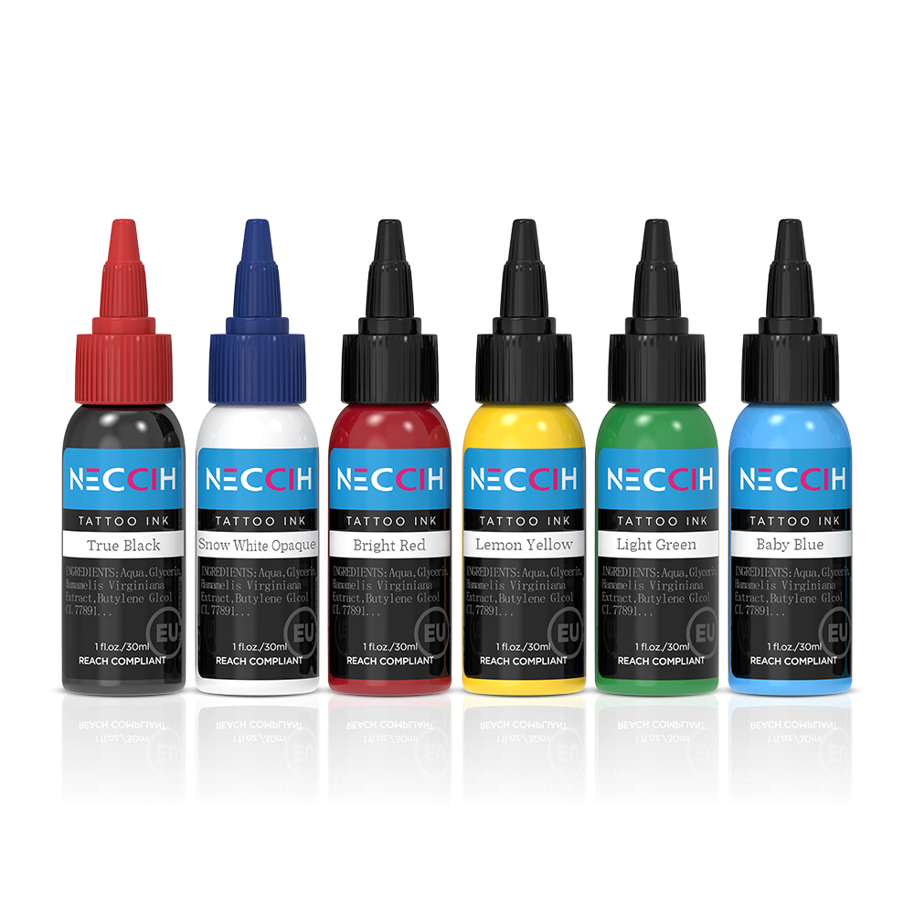 White Toner Transfer Paper - Tattoo Ink Set 6 Bottles (1