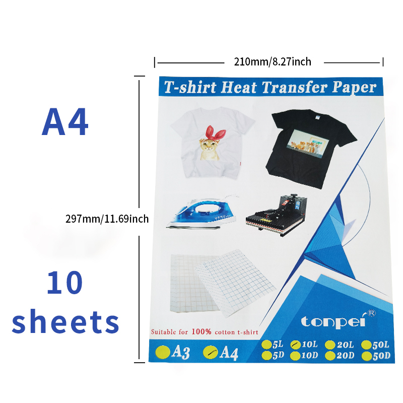10 Sheets Inkjet Heat Transfer - White Toner Transfer Paper 评论和价格