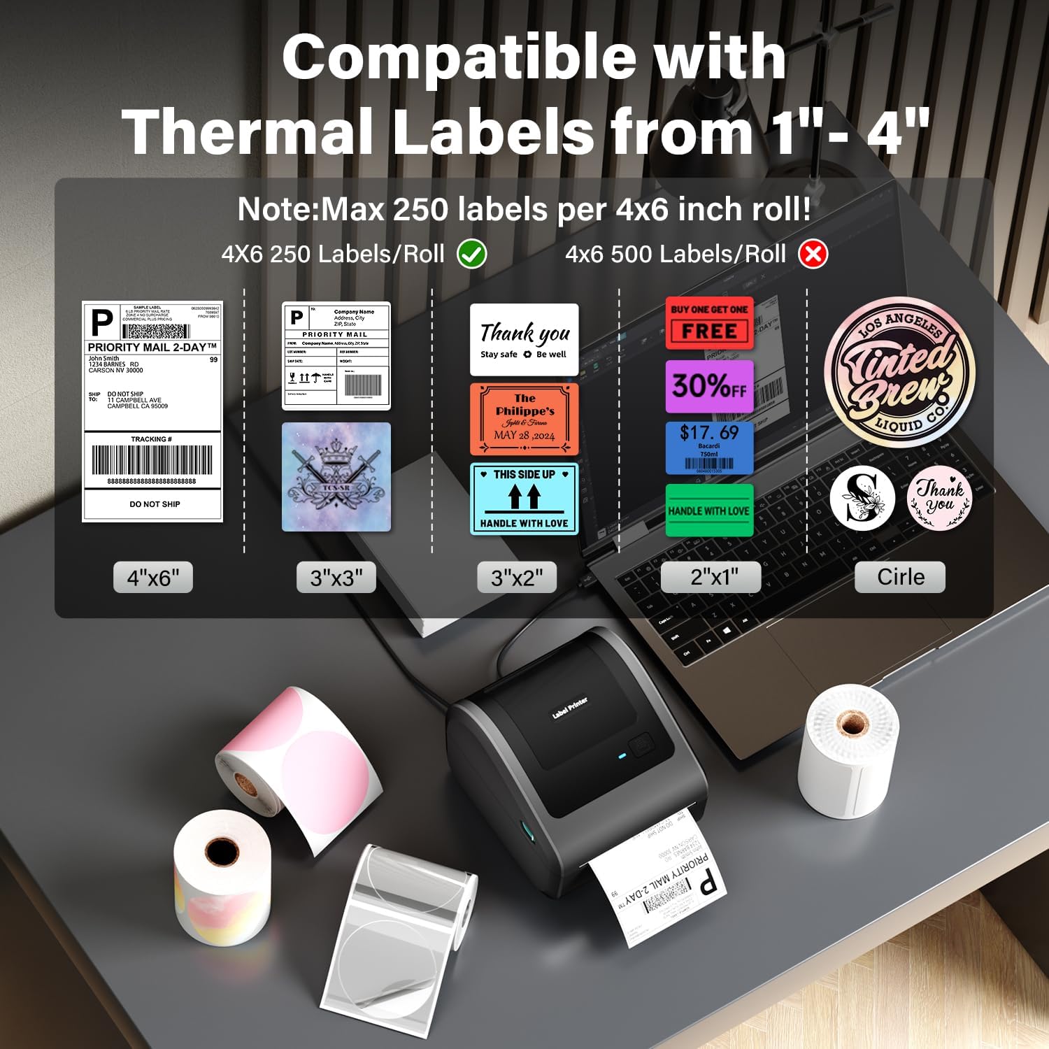 Bluetooth Thermal Label Printe - Commercial Label Printing Machine 评论和价格