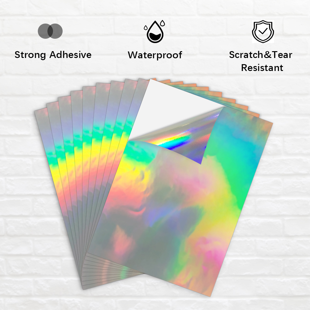 10 Sheets Holographic Printabl - Commercial Vinyl Printing 评论和价格