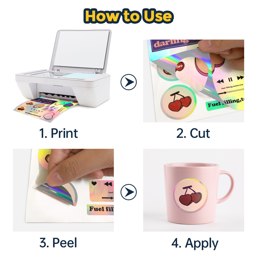 10 Sheets Holographic Printabl - Commercial Vinyl Printing 评论和价格