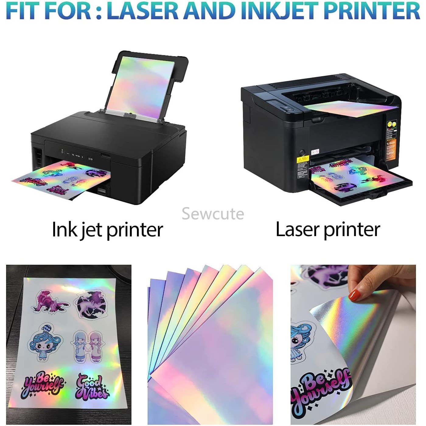 10Sheets Holographic Sticker P - Commercial Vinyl Printing 评论和价格